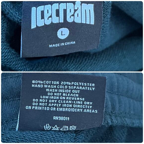 Ice Cream Men’s Meribel Fox Logo Sweatpants Large Ponderosa Pine Streetwear - Picture 12 of 12